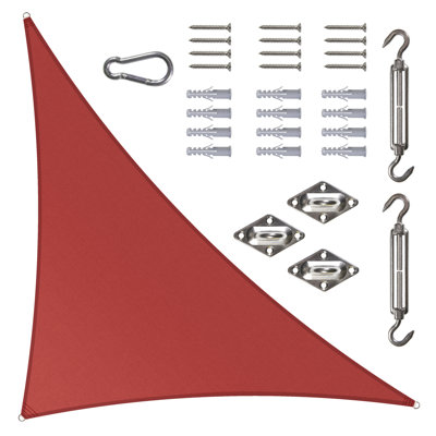 Colourtree Triangle Sun Shade Sail with Installation Hardware Kit
