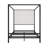  Modern Canopy Bed with 76.5" Tall Velvet Fabric Upholstered Headboard Metal 4-Poster Bed Frame, Box Spring Needed-252149708-252149709