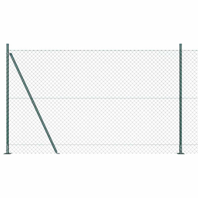 Vidaxl Chain Link Fence With Posts Steel