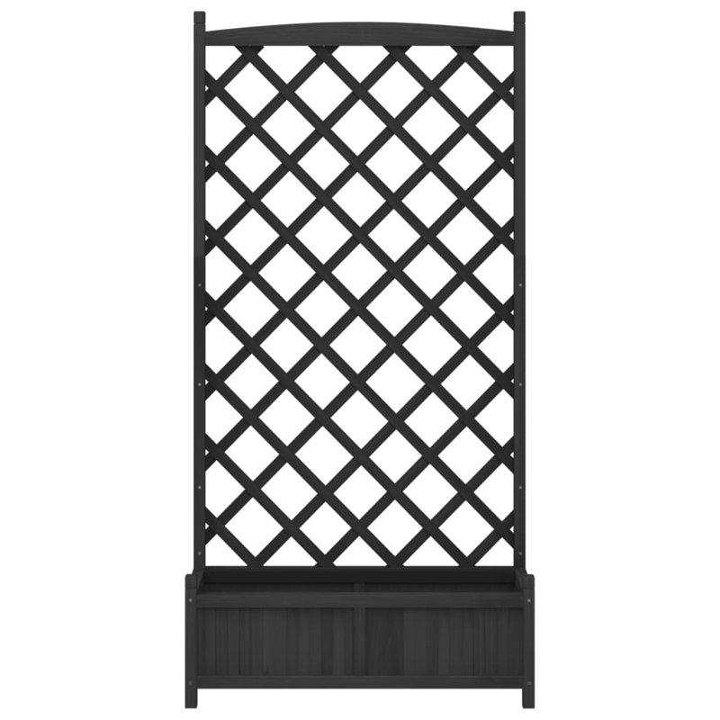 Lahiri Wood Pot Planter, Black, 70.9" H x 35.4" W x 13.8" D
