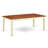 7 Piece Dining Table Set Consist of a Rectangle Wooden Table with Butterfly Leaf and 6 Dining Room Chairs, Buttermilk & Cherry-1997488565