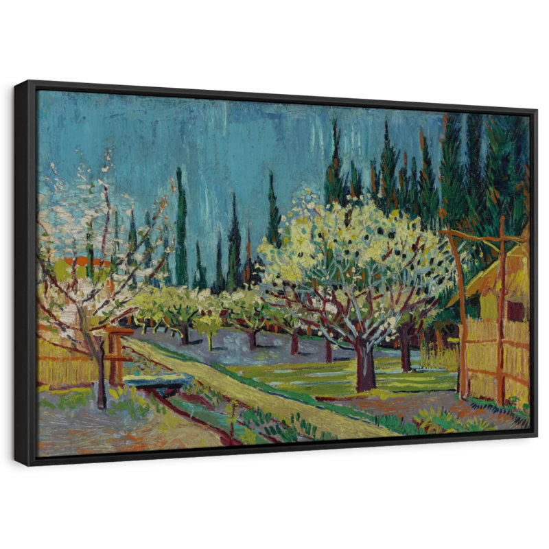 " Orchard Bordered By Cypresses Wall Art ", 9" H x 13" W