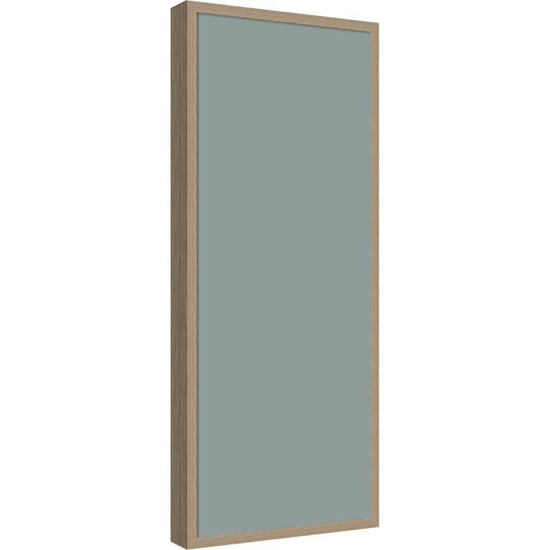 Tableau mural en tissu encadré, 17 x 41 cm, motif bleu pâle., Brun émeri