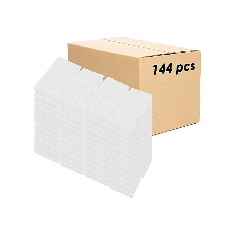 Genadijus 100% Cotton Midweight Washcloth, White
