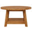 Table basse ronde en bois massif avec rangement-254758334