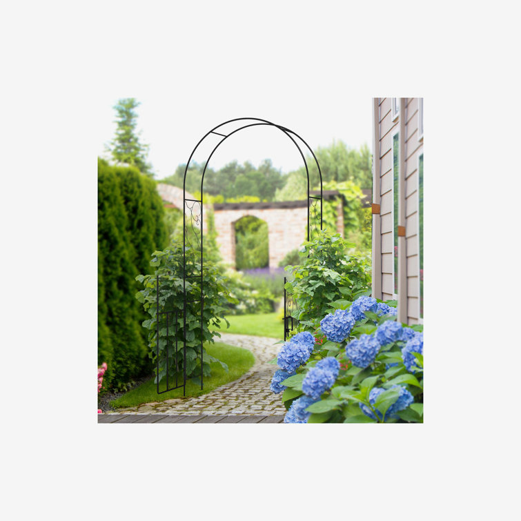 Arche de jardin en métal avec barrière Outsunny