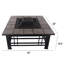 Square Steel Wood Burning Fire Pit Table
