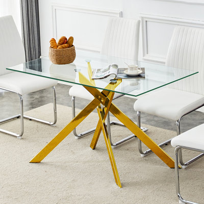 Table de salle à manger Carlinda pour 4 à 6 personnes