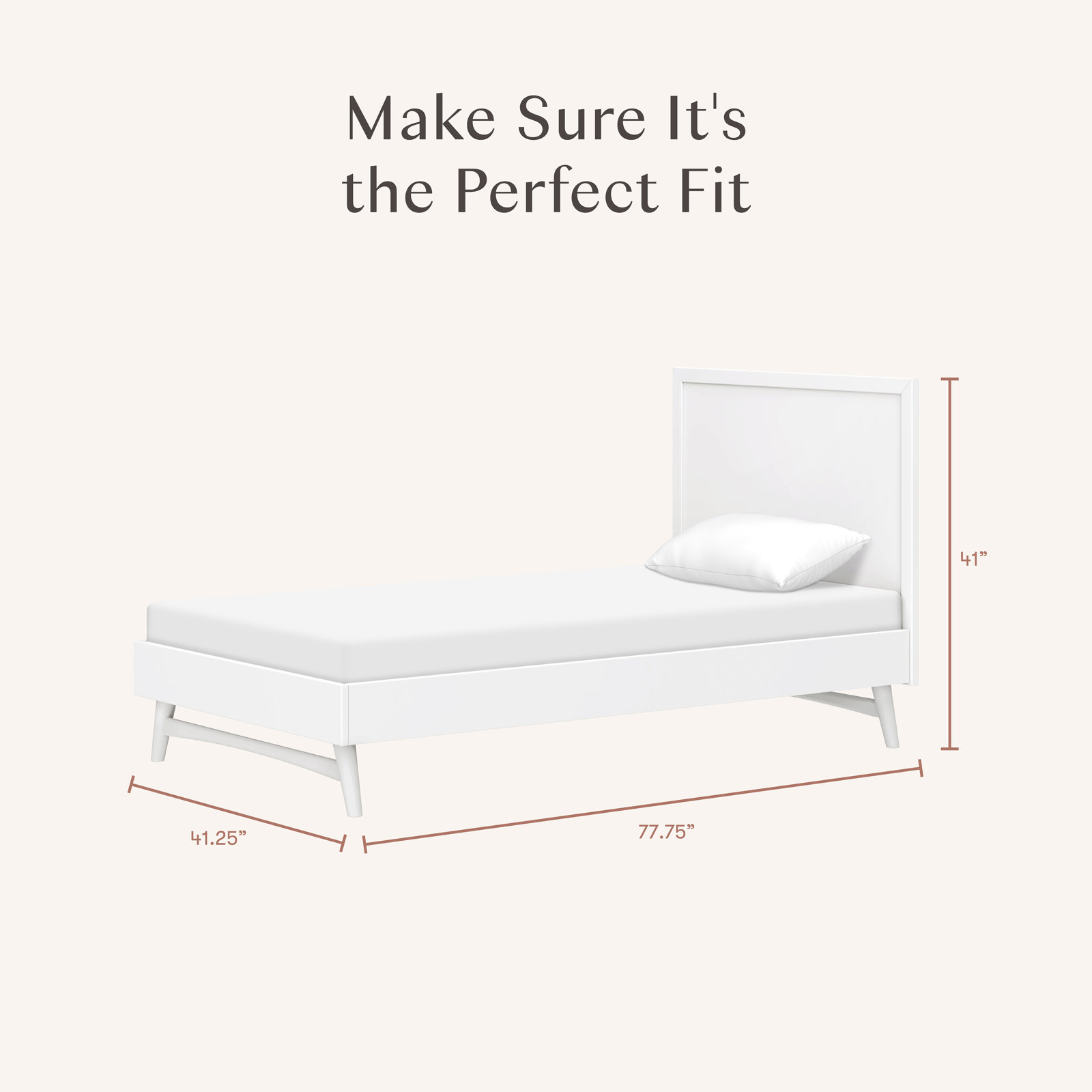 Palma Platform Bed, Twin, White