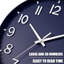 HZDHCLH Horloge murale bleu marine à pile, horloge murale 12 pouces silencieuse et moderne pour salon, chambre, cuisine, bureau, salle de classe