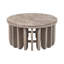 Table basse ronde en crème élégante, pièce maîtresse de salon spacieuse de 35 po, décoration intérieure élégante et moderne