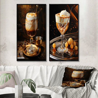 Brandy Alexander Creamy Caramel Cocktail I - ensemble de 2 impressions sur cocktail