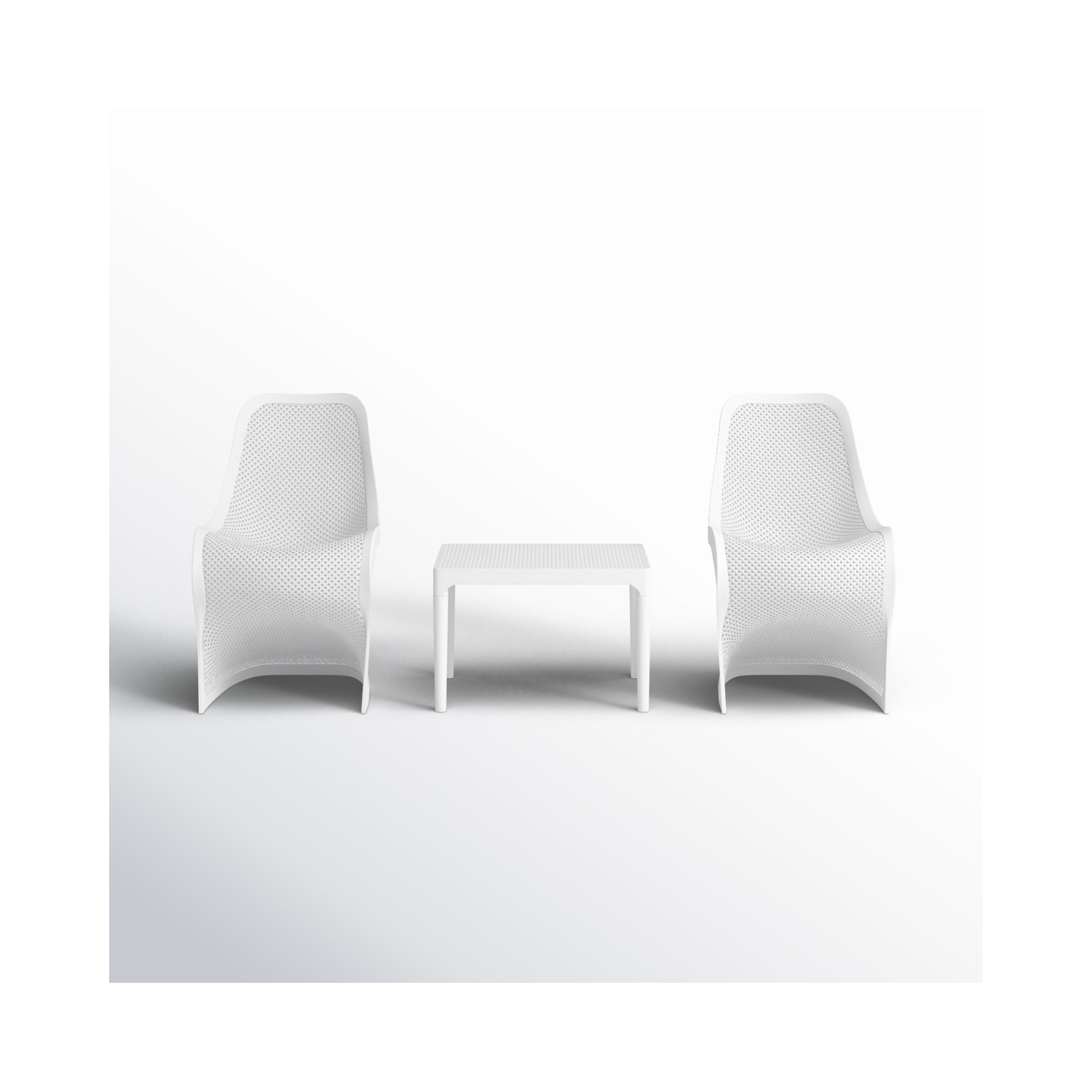 Nassau 2 Person Seating Set, White