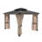 Solid Cedar Wood Patio Gazebo With Curtains And Mesh Screens-110407493