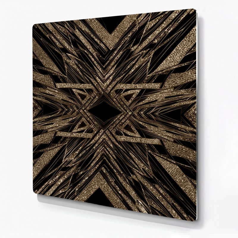 Art mural brun op Op 76, H 192 po x l 192 po x P 0,05 po