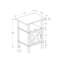 Petite table d'appoint transitionnelle en chêne foncé avec rangement pour le salon | Idée de cadeau-1032331273