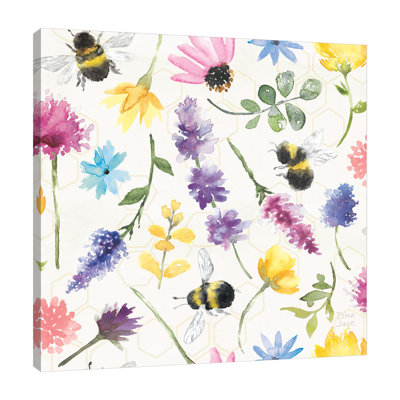 "Bee Harmony Pattern III", toile tendue par Dina June