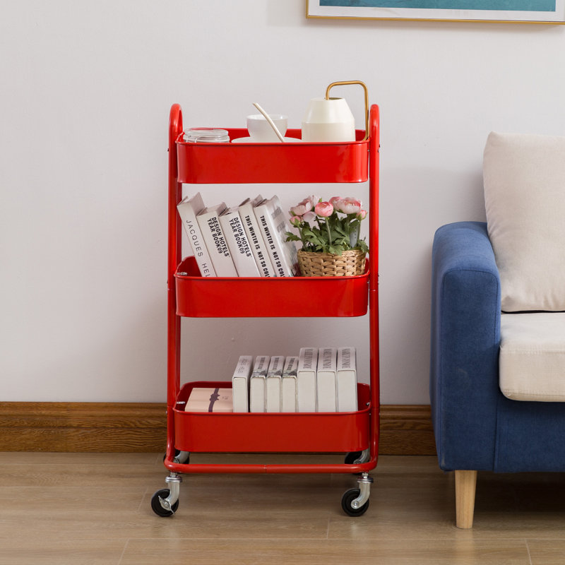 31'' H x 18'' W Utility Cart with Wheels, Red