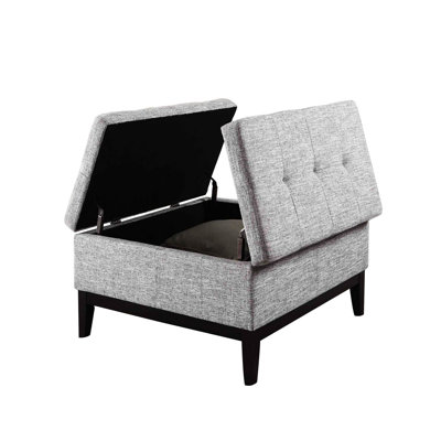 18" Tall Coffee Table With Dual Lift And Storage Feature In Beige Gray, Luxury Upholstery On Robust Wood Construction, 31In L X W 7.5In H Storage, 35.5In Seating Area, 18In Seat To Floor, 2In 7.25In