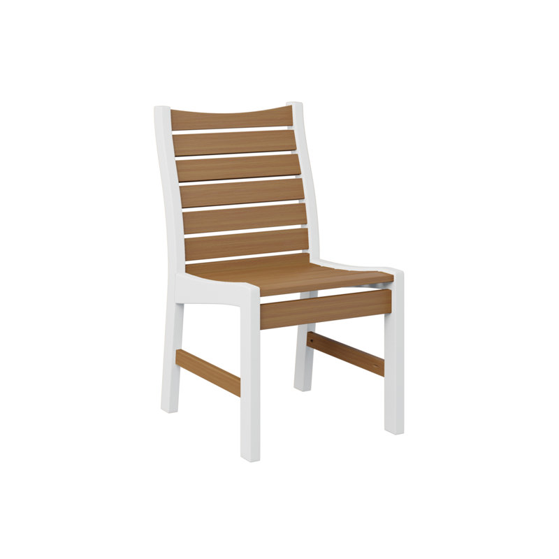 Berlin Gardens Bristol Regular Top With White Base Dining Chair, Natural Teak