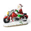 Décoration de Noël père Noël en résine 11,75 "avec table de moto