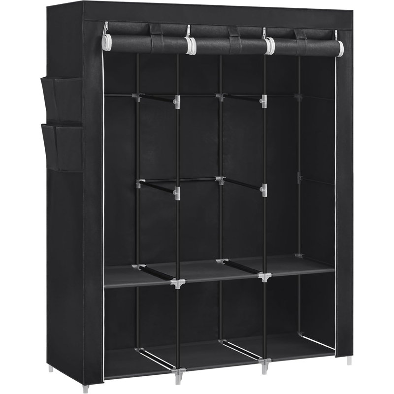 Guban 130cm Industrial Pipe Clothing Rack, Black
