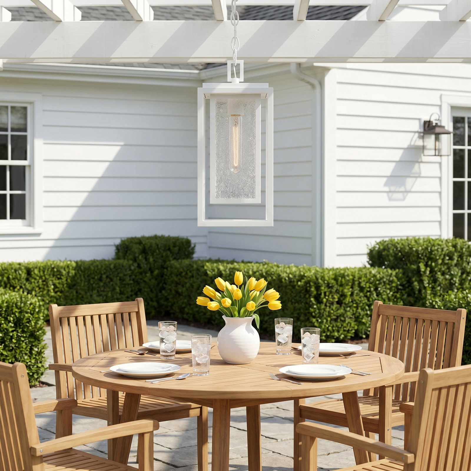 Seeded Outdoor Pendant