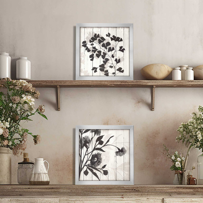 Ombre sur bois - ensemble de 2 cadres photo simples