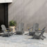 Besteiro Adirondack HDPE Foldable Chair Wood Texture With Cup Holder