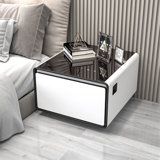 Smart End Table with Fridge and Built-In Outlets