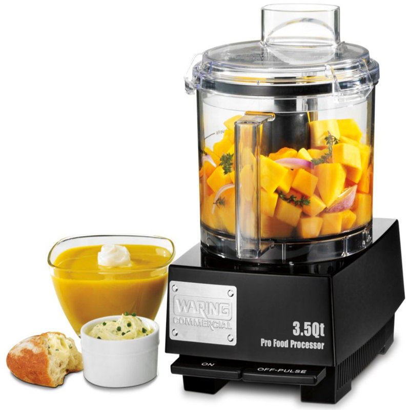 Waring 3.5 Qt Black Commercial Food Processor with LiquiLock Seal