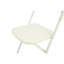 4 chaises pliantes blanches en acier inoxydable, capacité de 800 lb, empilables, imperméables, conçues avec deux charnières, contreventement triple, facile à utiliser sur la terrasse, toutes saisons, capacité de protection des pieds en caoutchouc