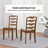 36″ High Solid Wood Ladder Back Traditional Farmhouse Dining Side Chair-1709097676