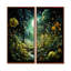 Forêt, forêt enchantée, pointillisme II, ensemble d'art mural forêt-114718329-114718331-114718337