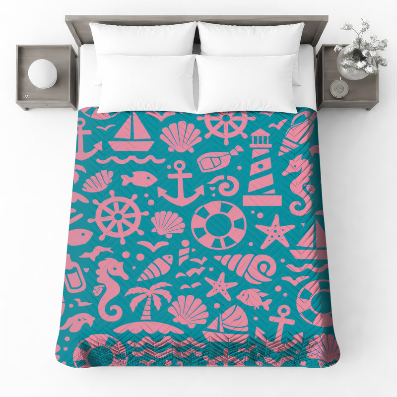 Couvre-lit matelassé Seashell, Twin