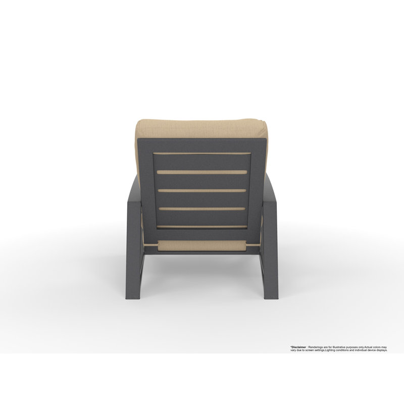 Arc Outdoor Lounge Chair, Sahara Cafe, Graphite