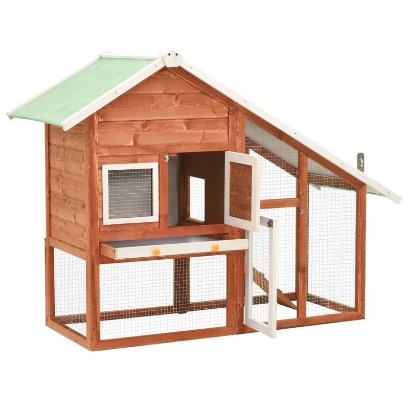 Karson Weather Resistant Rabbit Hutch, Orange