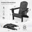 Chaise Adirondack pliante en polyéthylène haute densité Delman avec porte-gobelet double-1361014135