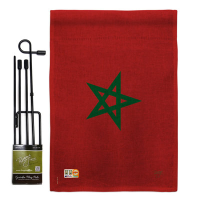 Double Sided 18.5'' H x 13'' W Polyester Flag Set