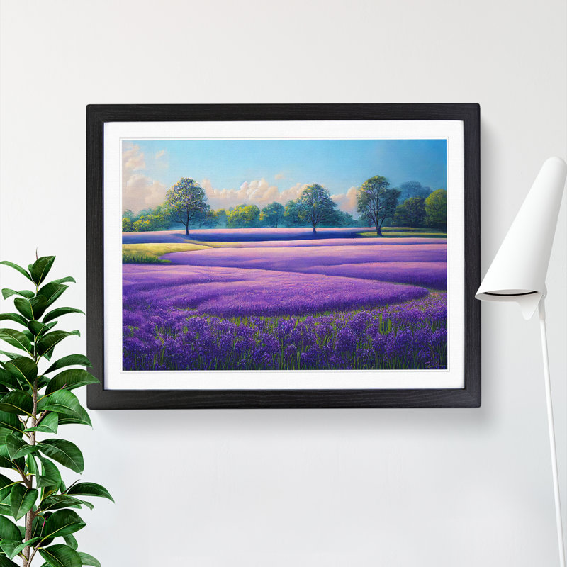 Exciting Bluebell Field - Framed Print, Black, 46cm H x 64cm W x 2cm D