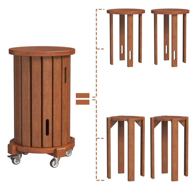 Stackable Round Stools Set