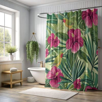 Rose d'été - Rideau de douche Premium