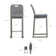Polyethylene (PE) Wicker Outdoor 28'' Bar Stool with Cushion