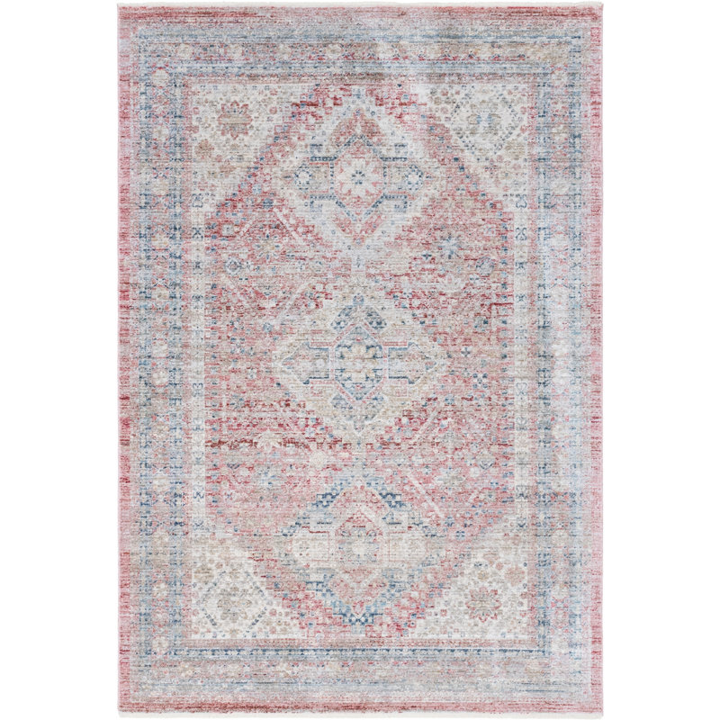 Tapis rouge rouille Kyla, Rectangle 5 pi 1 po x 7 pi 10 po