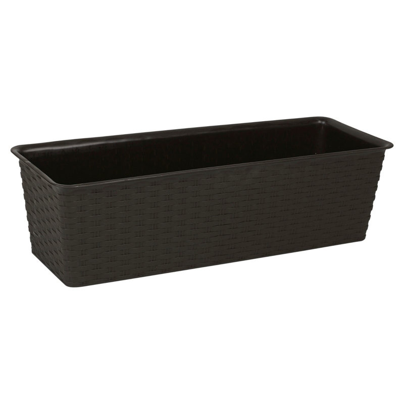 Planter Box, 14cm H x 50cm W x 18cm D, Brown