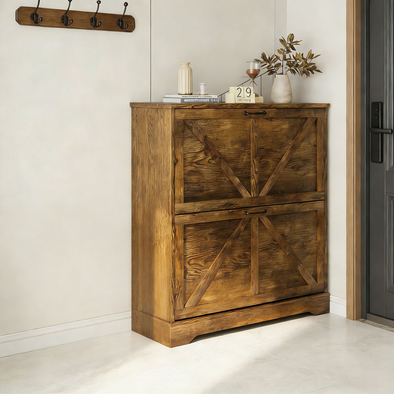 Premium Wooden Shoe Cabinet For Home, Brown