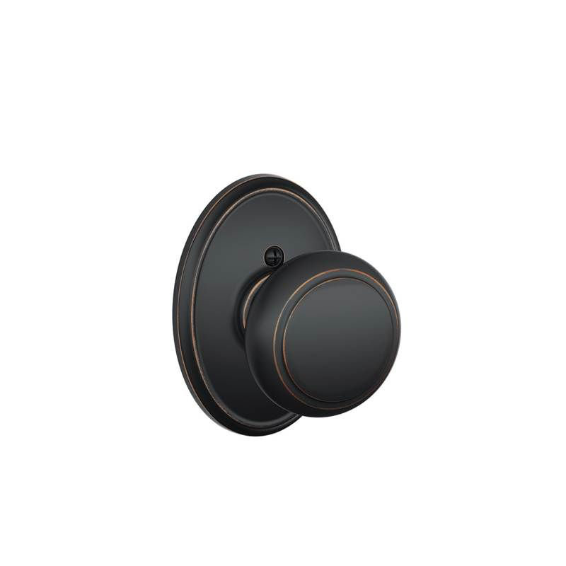 Andover Keyed Door Knob with Wakefield Rosette, Satin Chrome, Keyed Alike, Yes