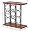 Collierville 6 Bottle Tabletop/Countertop Wine Bottle & Glass Rack in Brown