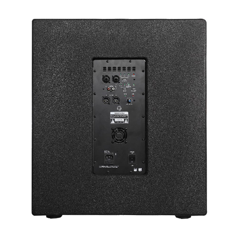 Haut-parleur de caisson de basses de 3000 watts Pyle - Haut-parleur de graves actif de 15 pouces, basses puissantes, avec traitement de signal numérique DSP pour système de cinéma maison, son Pro DJ, douille de montage sur mât et poignées de transport