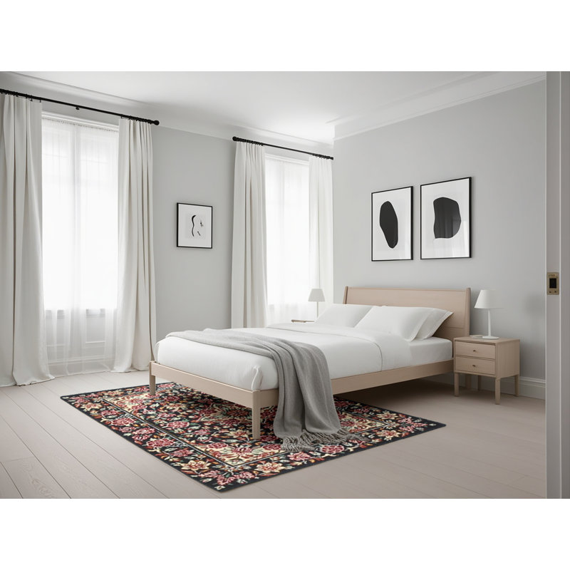 Tapis oriental noir, Rectangle 5 pi x 7 pi